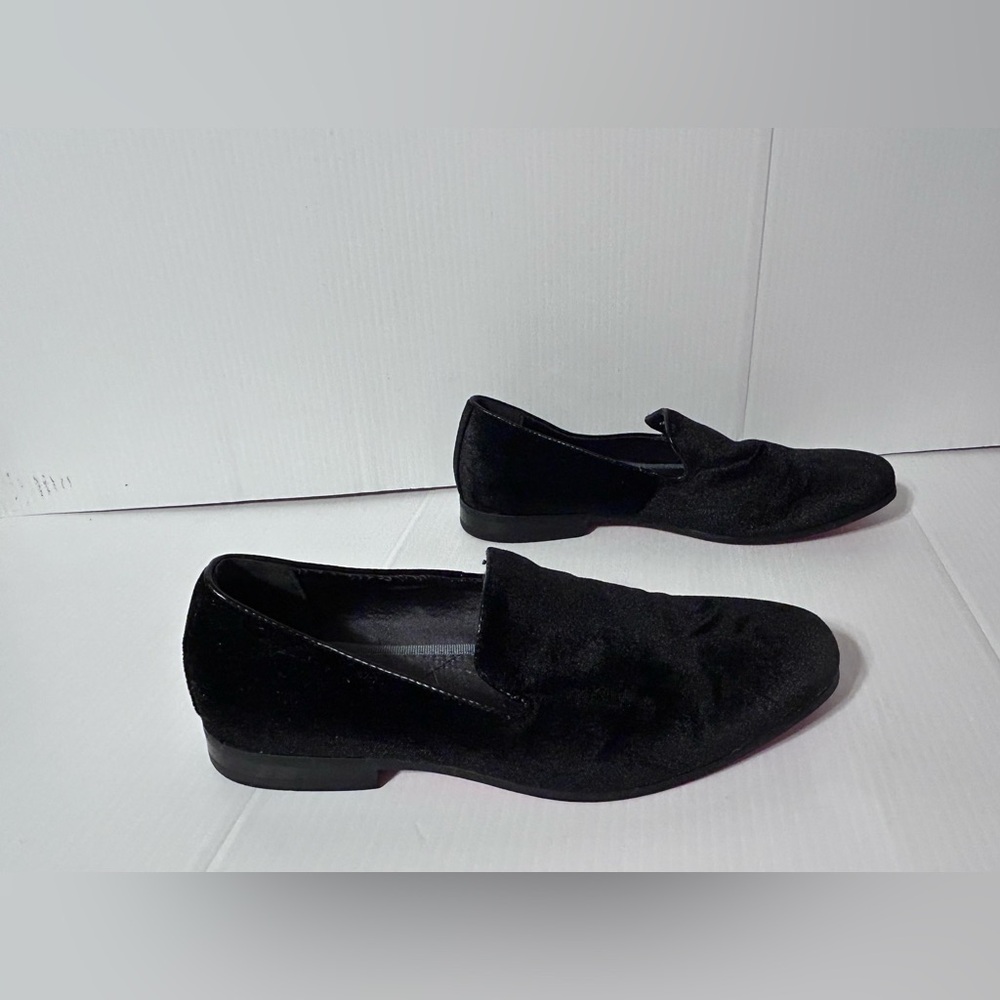 La Milano black velvet slip on loafers shoe men size 8